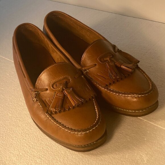 Dexter SZ 13 Vintage Brown  Leather Loafers Tassel Classic Wardrobe Essential - Picture 2 of 9